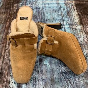 Stuart Weitzman Suede Mules Heels Tan Women’s 5.5